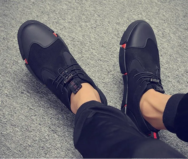 NEW Brand High Quality Black Men's Leather Casual Shoes